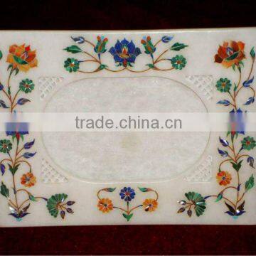 Handmade Marble Inlay Decorative Photo Frame