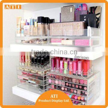 Wholesale custom storage makeup clear acrylic cosmetic box