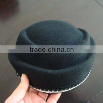 Best sell wool felt air hostess hats