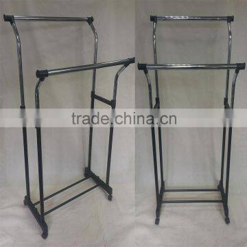 Newest telescopic chrome plastic cloth rack