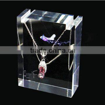 acrylic block product for retail with slot