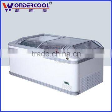 2m Static cooling commercial supermarket island display cooler