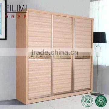 Factory direct prices white oak solid wood wardrobe with sliding doors