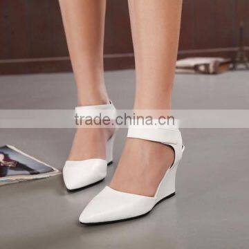 New Women's Pointed Toe Wedge Pumps fashion summer fashion design wedge heel lady pump sandals PH3578