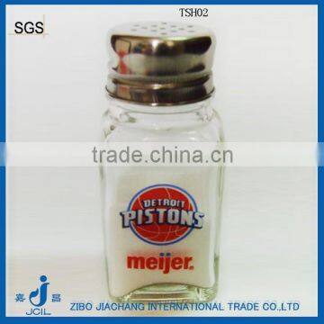 square decorative spice glass jars for kitchen