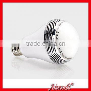 Free Logo led bulb with bluetooth speaker for mobile phone iphone5s ipad ipod samsung