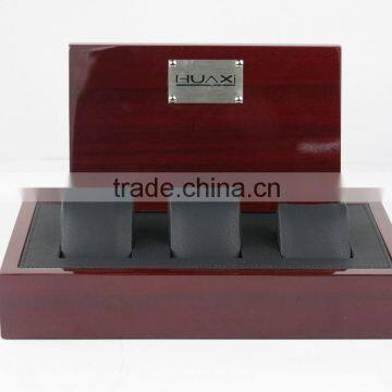 Glossy Finish Wooden Watch Display Showcase Modern Display Showcases