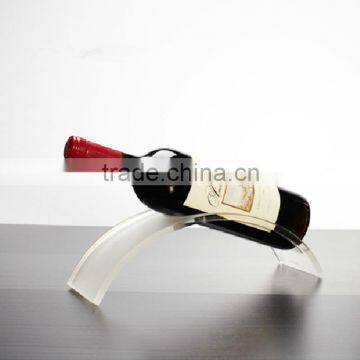 custom clear acrylic single wine bottle holder