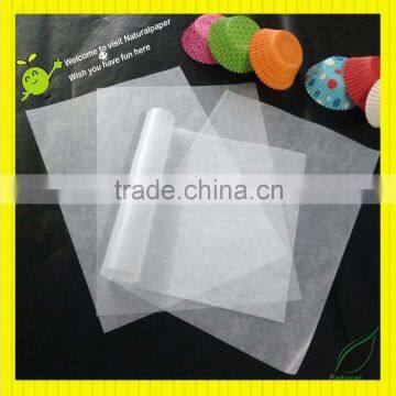 Factory outlet bleached glassine paper with bright look for butter wrapping