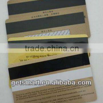 Latest Beautiful Card!! Best Quality SGS Approval Gold Silk-Screen Prnting Magnetic Strip Plastic Card Factory