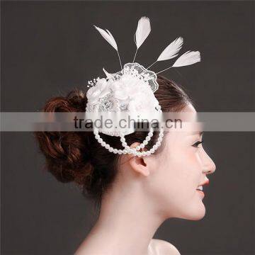 MYLOVE white feather hair accessory bridal hair pin handmade jewelry MLF114