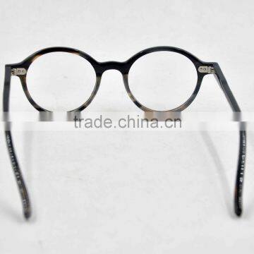 Classical Circle Horn Rimmed Glasses Buffalo Horn Laminated Wooden Optical Glasses photo-5