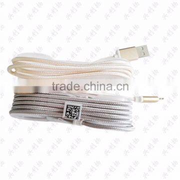 Metal Nylon Woven USB Cable With Blister for I6 Phone Cable OD 3.5mm photo-5