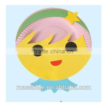 A little girl picture paper plate