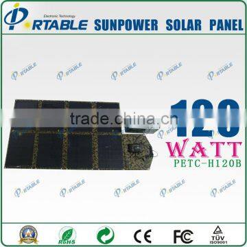 120W Highly Efficient cheap solar mobile phone charger ( PETC-H120B)