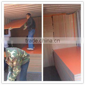 loose packing 18mm orange melamine mdf