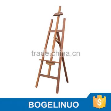 in stock 1.45m brown pine wood painting display easel wholesale