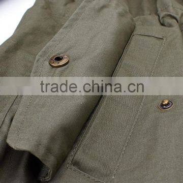 Women Drawstring Waist Patchwork Hooded Jacket photo-4