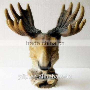 Resin Animal Deer Head Figurine for Home Decoration