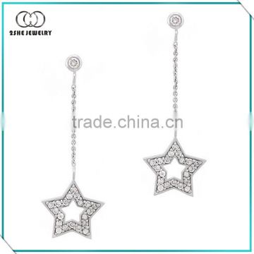 China Factory long star earring jewelry