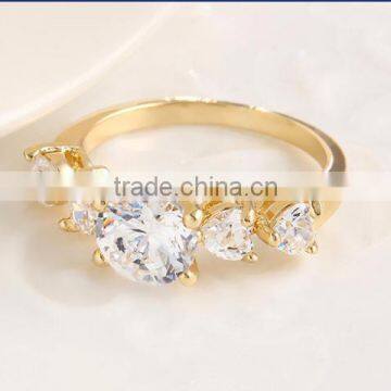 Hot Sale 18K Real Gold Plated Ring Fashion New Crystal Rings Wedding photo-5