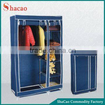 Blue Color Non Woven Assemble Fabric Peotable Bedroom Wardroble