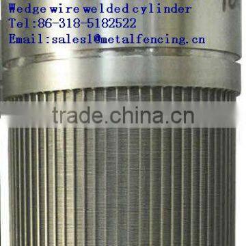 Wedge wire welded sand control screen cylinder