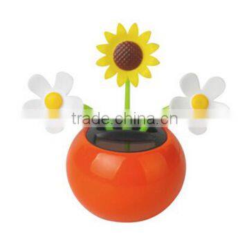 Custom printing flip flap plastic dancing solar flower pot
