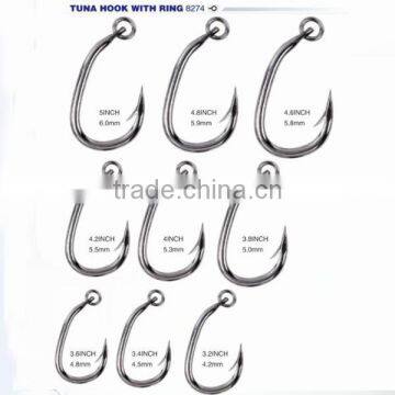 Wholesale High Carbon steel sea fishing tuna hook with ring