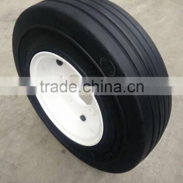 Discount Black Solid Tire Press White Split Rim 4.00-8 Wheel for Trailer photo-2