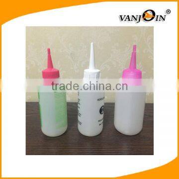 Natural colour180ml 6oz round PE plastic bottle for Hydrogen peroxide packaging