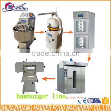 hamburger bread production line (spiral dough mixer,dough rounder,proofer,bakery oven Hamburger bread slicer )