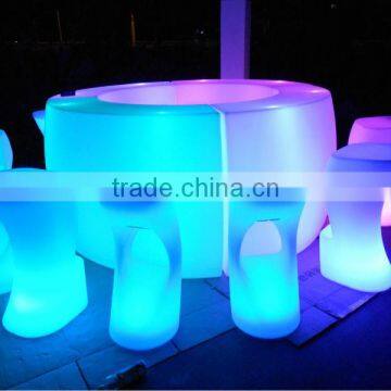 Illuminated Rechargeable Operated Color Change Led Round Bar Counter photo-5