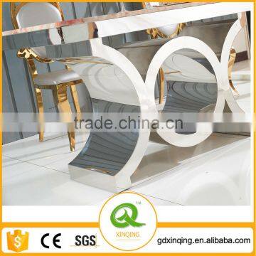 Simple Marble Latest Design of Stainless Steel Dining Table Dining Room Furniture Dining Table photo-4