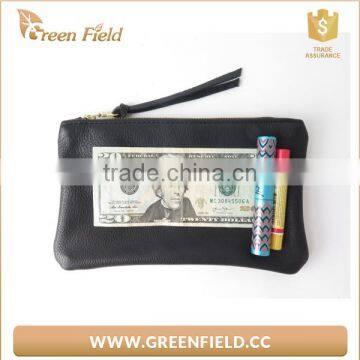 Leather coin purse flat PU leather coin purse