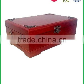 factory price cheap solid wood Matte or Glossy finished wooden jewelry box