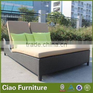 sun bed mattress Outdoor rattan furniture portable sun lounger