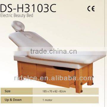 Beauty bed manual backrest adjusting wholesale massage tables in wood portable salon furniture DS-H3103C (DAY SPA)