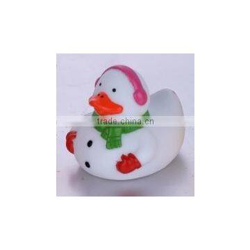 Snowman design PVC bath Christmas duck baby tub floating toy