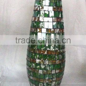 High Quality Mosaic Coloured Designer Glass Vase photo-3