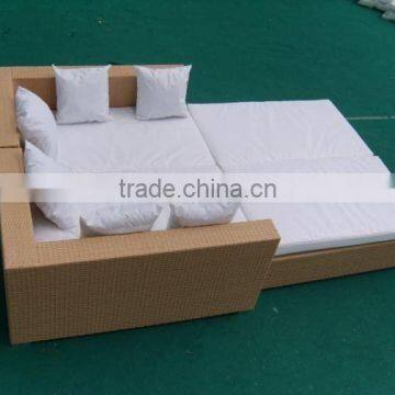 Double Rattan Sofa Bed Outdoor Rattan Furniture photo-4