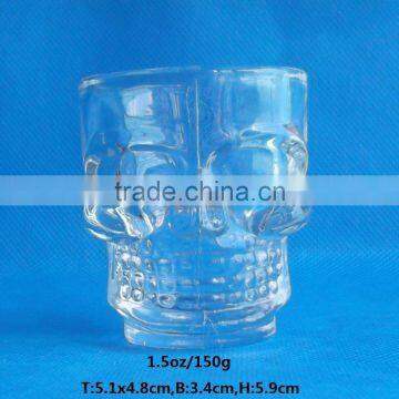 1.5 oz 50ml wine glass skull shot glass cup