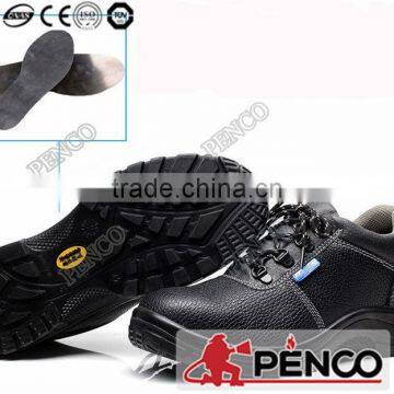 Engineering Working Safe Wearing Steel Toe Cow Leather Fire Proof Black Safety Shoes photo-3