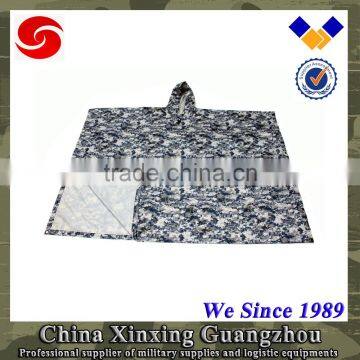 100% water proof Rubberized Military Camouflage Rain Poncho