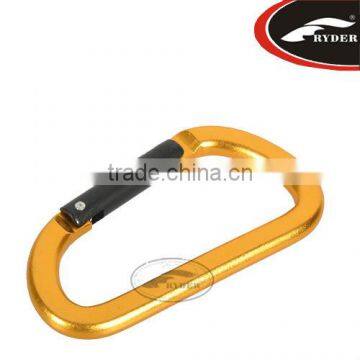 8cm Outdoor D Shape Flate Aluminium Karabiner