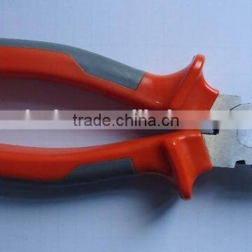 High quality combination plier with double color handle