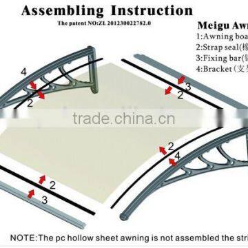 Wholesale Price Polycarbonate Window and Door Canopy for Free Sample Available photo-5