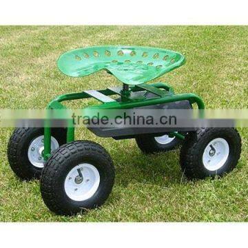 Four-wheel Garden Tool Cart Rolling Garden Seat Cart TC1852,garden Seat Tool photo-2