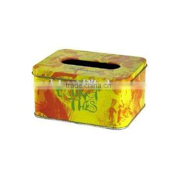 Square Tin Tissue Paper Box