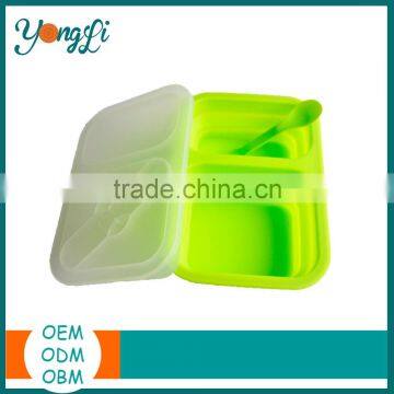 Collapsible Takeaway Non Toxic Food Storage Container Screw Lid